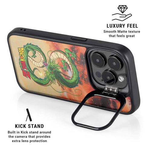 Dragon Ball Z One Wish Shenron iPhone 15 Pro Kickstand Case